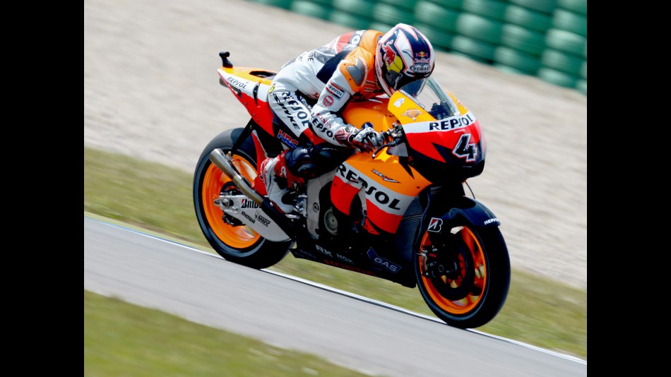 Andrea Dovizioso in action in Assen