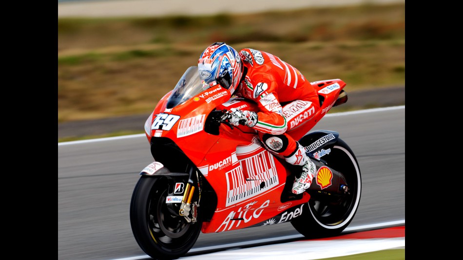 Nicky Hayden in action in Assen