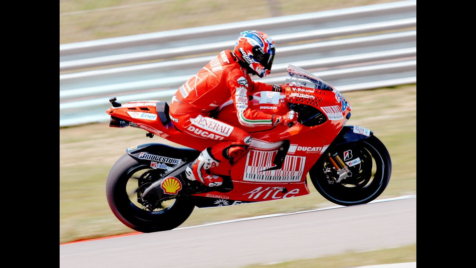 Casey Stoner in action in Assen