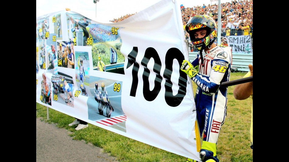 Rossi's celebration of a century of GP wins