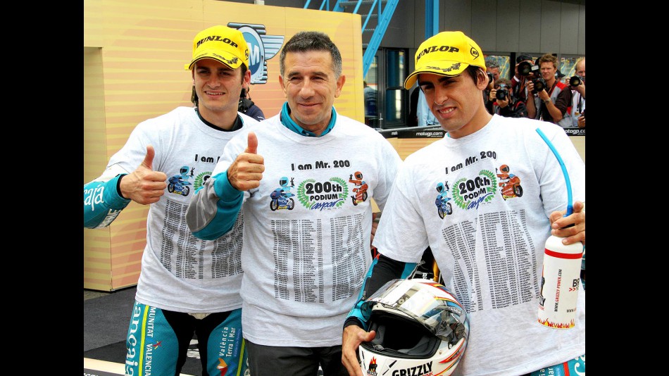 Sergio Gadea, Jorge Martínez Aspar and Julian Simon after 125cc Race in Assen