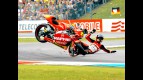 Alvaro Bautista crashes during 250cc race in Assen