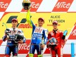 Jorge Lorenzo, Valentino ROssi and Casey Stoner on the podium in Assen