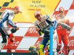 Valentino Rossi, Jorge Lorenzo and Casey Stoner celebrating podium in Assen