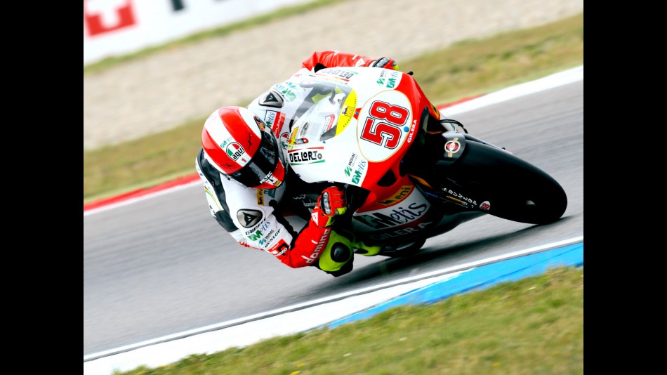 Marco Simoncelli in action in Assen