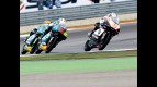 Nico Terol riding ahead of Julian Simon and Sergio Gadea in Assen