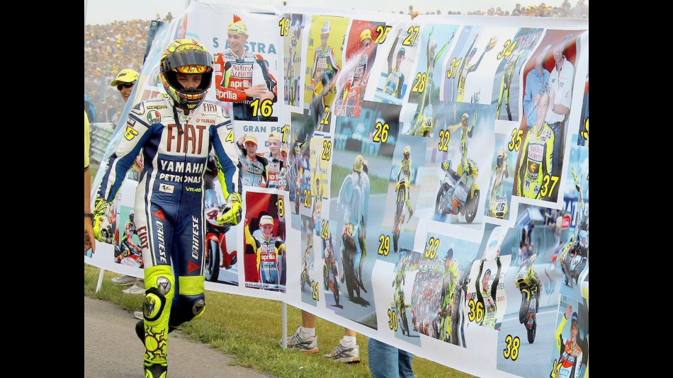 Rossi's celebration of a century of GP wins