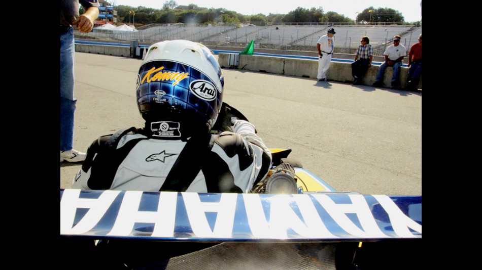 Kenny Roberts Senior drives Superkart at Laguna