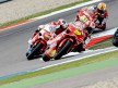 Álvaro Bautista riding ahead of 250cc group in Assen