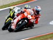 Nicky Hayden riding ahead of James Toseland in Assen