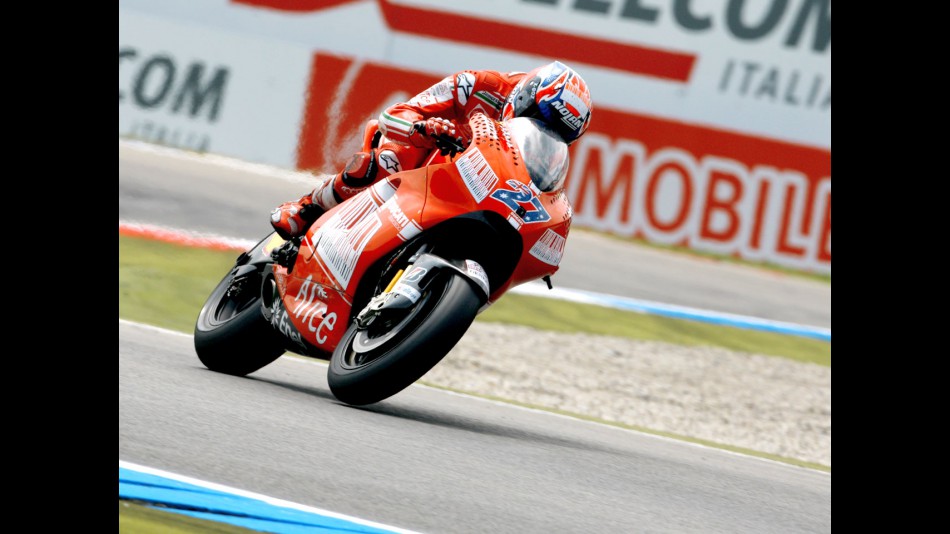 Casey Stoner in action in Assen