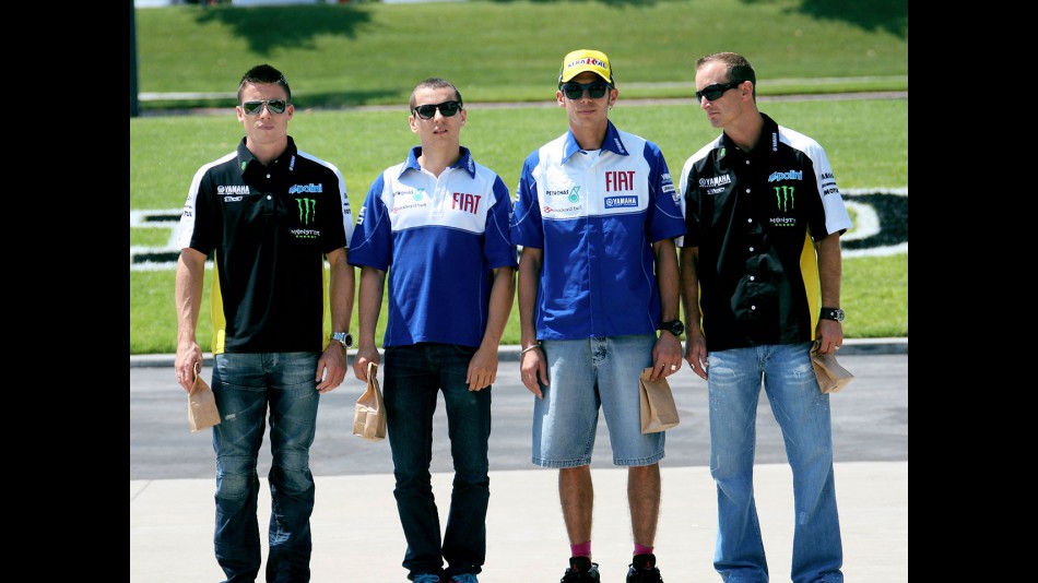 Yamaha riders take part in corporate filming at the YMC HQ