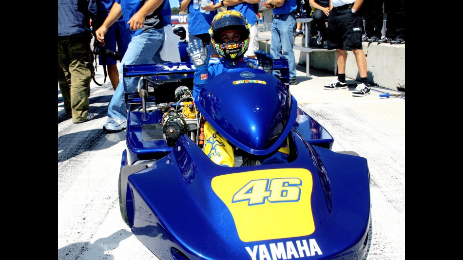 valentino Rossi in Superkart at Laguna