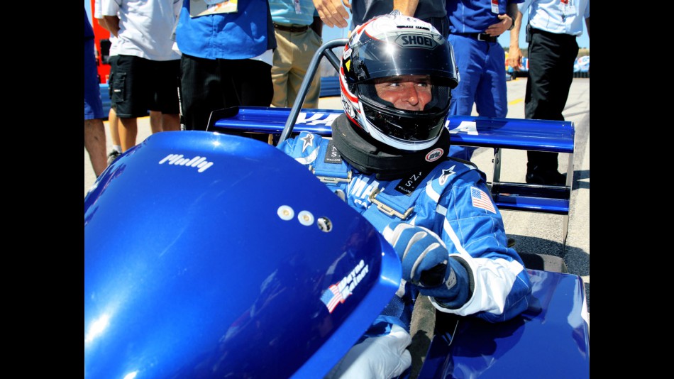 MotoGP Legend Wainey Rainey in SuperKart at Laguna