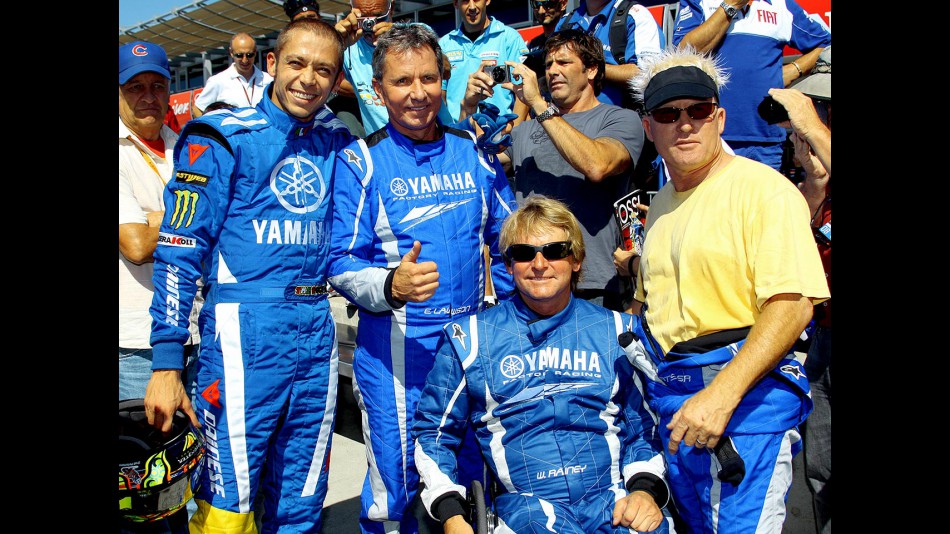 Lawson, Rainey, Roberts and Rossi in SuperKart at Laguna