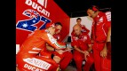 Casey Stoner in the Ducati garage