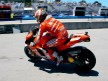 Nicky Hayden leaving Ducati garage