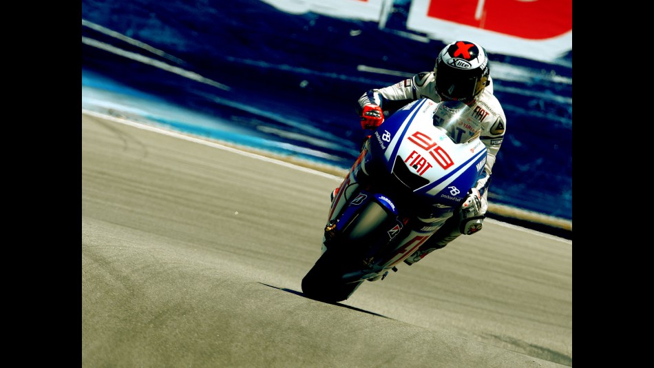 Jorge Lorenzo in action in Laguna Seca