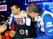 Jorge Lorenzo in the Fiat Yamaha garage