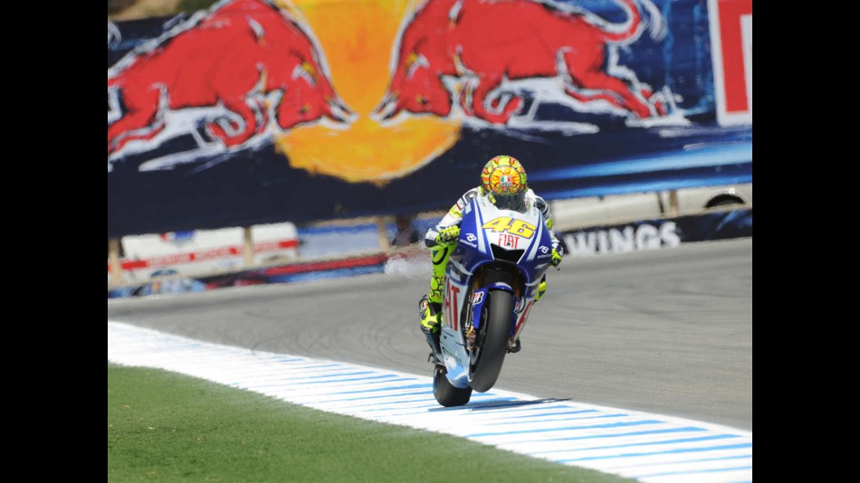 Valentino Rossi in action at the Red Bull U.S. Grand Prix