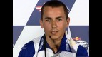 Lorenzo comments on crash in press conference