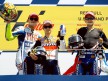 Valentino Rossi, Dani Pedrosa and Jorge Lorenzo on the podium at the Red Bull U.S. Grand Prix