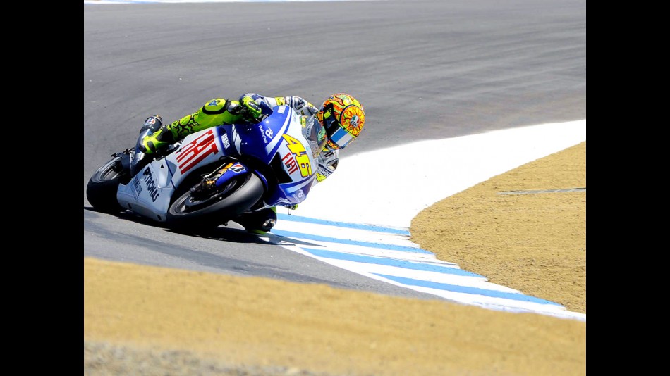 Valentino Rossi in action at the Red Bull U.S. Grand Prix