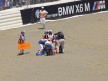 Casey Stoner crashes at the Red Bull U.S. Grand Prix