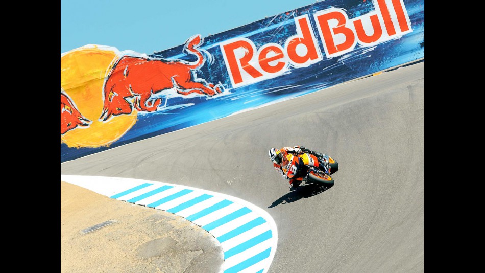 Dani Pedrosa at the Corkscrew in Laguna Seca