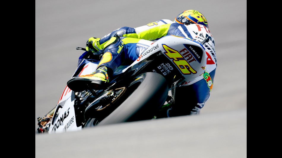 Valentino Rossi in action at the Red Bull U.S. Grand Prix