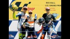 rossi, Pedrosa and Lorenzo on the podium at the Red Bull U.S. Grand Prix