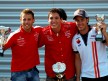 Álvaro Bautista, Aleix Espargaró and Andrea Dovizioso, Podium finishers in kart event
