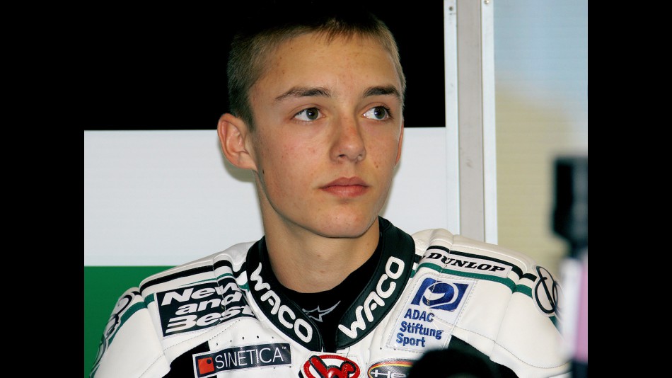 Jonas Folger in the Ongetta garage