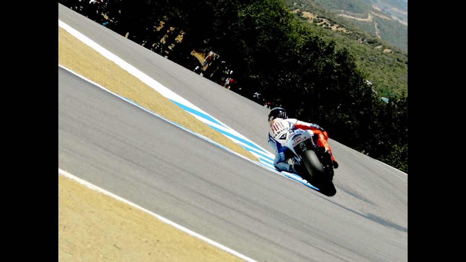 Jorge Lorenzo in action at the Red Bull U.S. Grand Prix