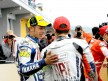 Rossi and Lorenzo after the MotoPG QP in Sachsenring
