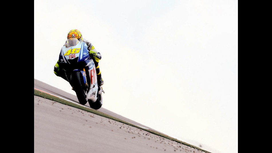 Valentino Rossi in action in Sahcsenring