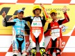 Alex Debon, Marco Simoncelli and Alvaro Bautista on the podium in Sachsenring