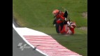 Stefan Bradl crash during race in Sachsenring