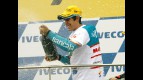 125cc World Champion Julián Simón celebrates victory at Phillip Island