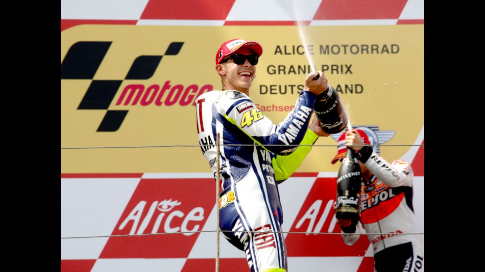 Rossi and Pedrosa celebrates podium in Sachsenring
