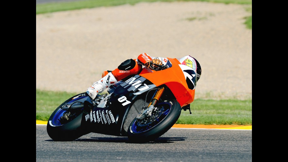 Moto2 Rider Aleix Espargaró in action in Valencia