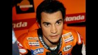 Dani Pedrosa in the Repsol Honda garage