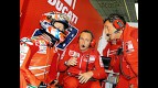 Casey Stoner in the Ducati garage
