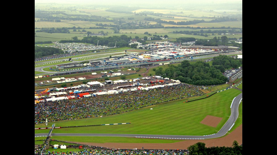 Aerial view of Donington Circuit