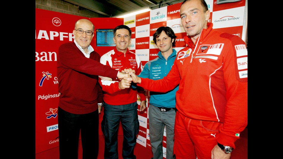 Aspar confirms MotoGP deal with Ducati (Ezpeleta, Aspar, Borsoi, Suppo)
