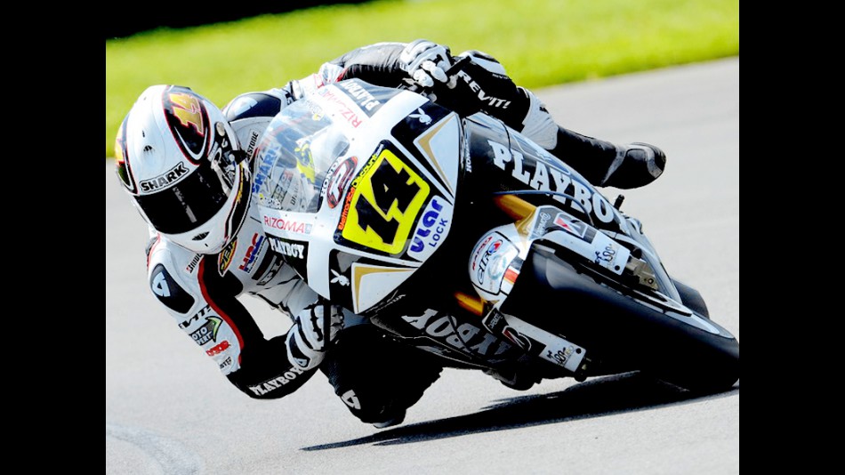 Randy de Puniet in action in Donington