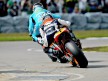 Dani Pedrosa an Chris Vermeulen in action in Donington