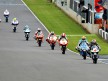 Hiroshi Aoyama riding ahead of 250cc group in Donington