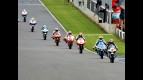 Hiroshi Aoyama riding ahead of 250cc group in Donington