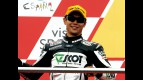 Hiroshi Aoyama on the podium at Donington